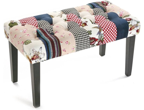 Banqueta VERSA Romântico Patchwork — Romântico