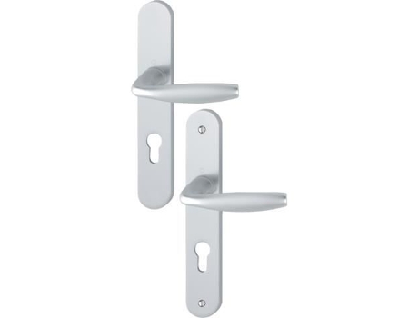 Conjunto de Placas de Porta HOPPE New York Espaçamento de 165 Mm Chave Pz Aparência de Aço Inoxidável F9 1810-318Kn 3398501