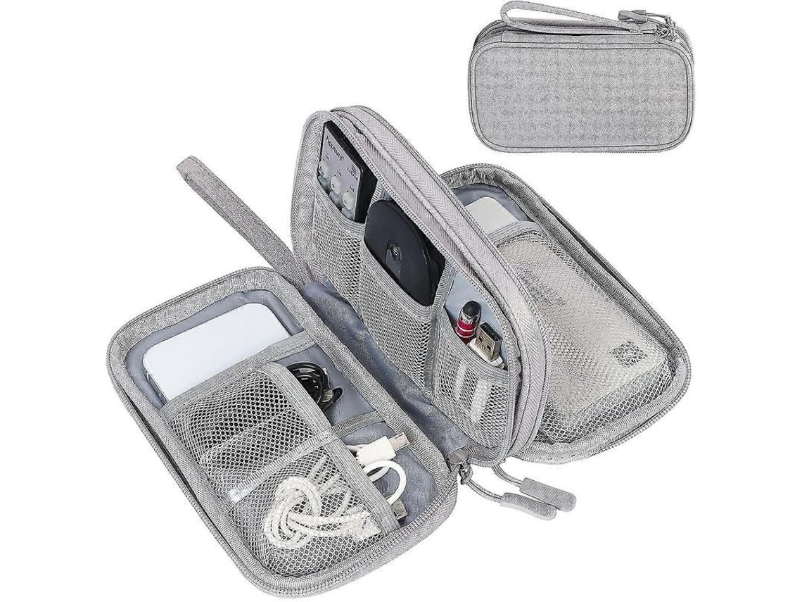 Fasst organizador de cables y accesorios electrónicos, funda portátil con cremallera y asa para viajes y oficina | S/MARCA