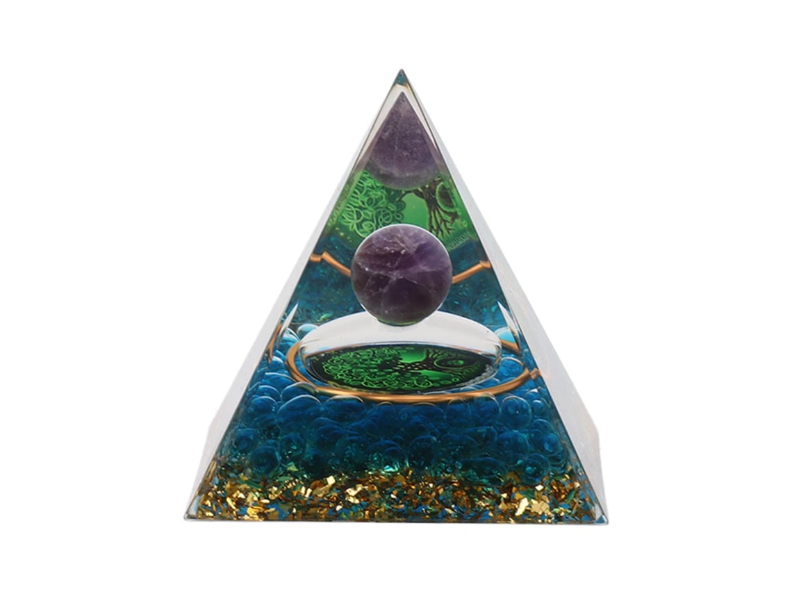 Pirâmide de Cristal Baok de 6cm - Gerador de Energia Positiva para Alívio do Estresse, Cura, Meditação e Decoração de Ambientes