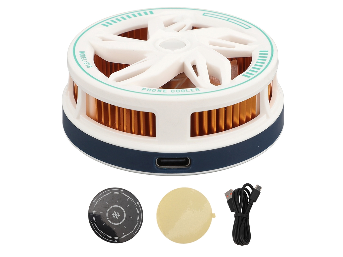 Refrigerador para telemóvel de 15 W, adsorção magnética, silencioso, portátil para jogos e streaming, branco | S/MARCA