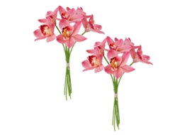 Buquê de Flores Artificiais Pink com 6 Cabeças em Embalagem Reforçada LAXISCREED