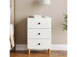 Vidaxl Armário De Cabeceira Branco Brilhante 43x 41 X 66,5 Cm