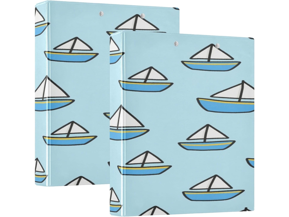 Pasta Escolar De 3 Argolas Com Bolsos, 1 2 Unidade, Azul