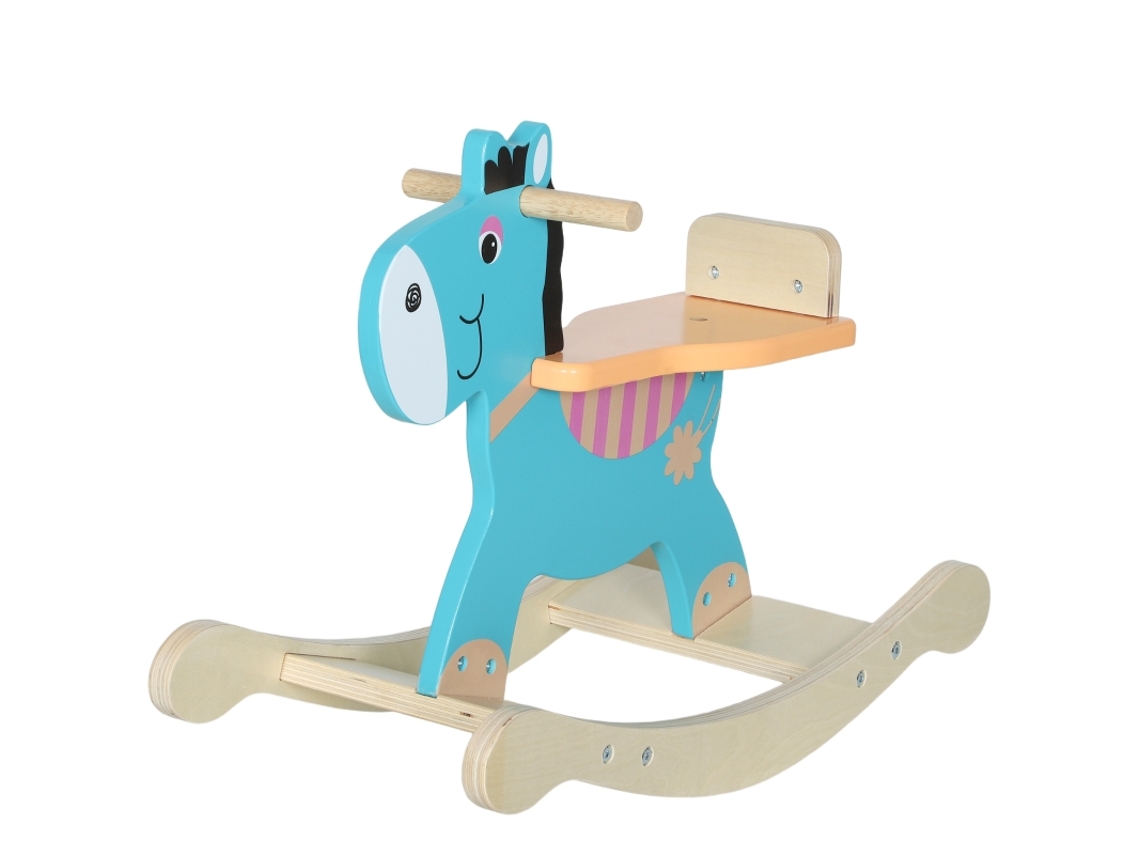 Burrinho Balanço Bebê Alças Assento 59x27x43cm Azul Esverdeado VELTRIX