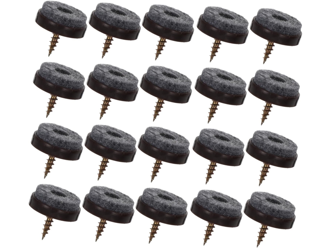 Toddmomy Protetores De Pés Móveis Redondos Antiderrapantes Feltro Marrom 22mm Para Pisos Rígidos, Protetores De Pés