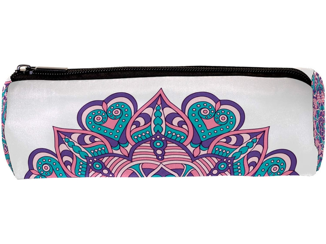 Este Mandala Boho com Estampa Floral Indiana é ideal para lápis, artigos de papelaria, organização de mesa e cosméticos. Perfeito!
