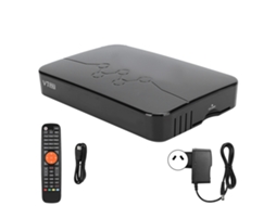 Upgrade Mali V7Pro TV Box com slot de cartão e controle remoto, 100-240V, preto
