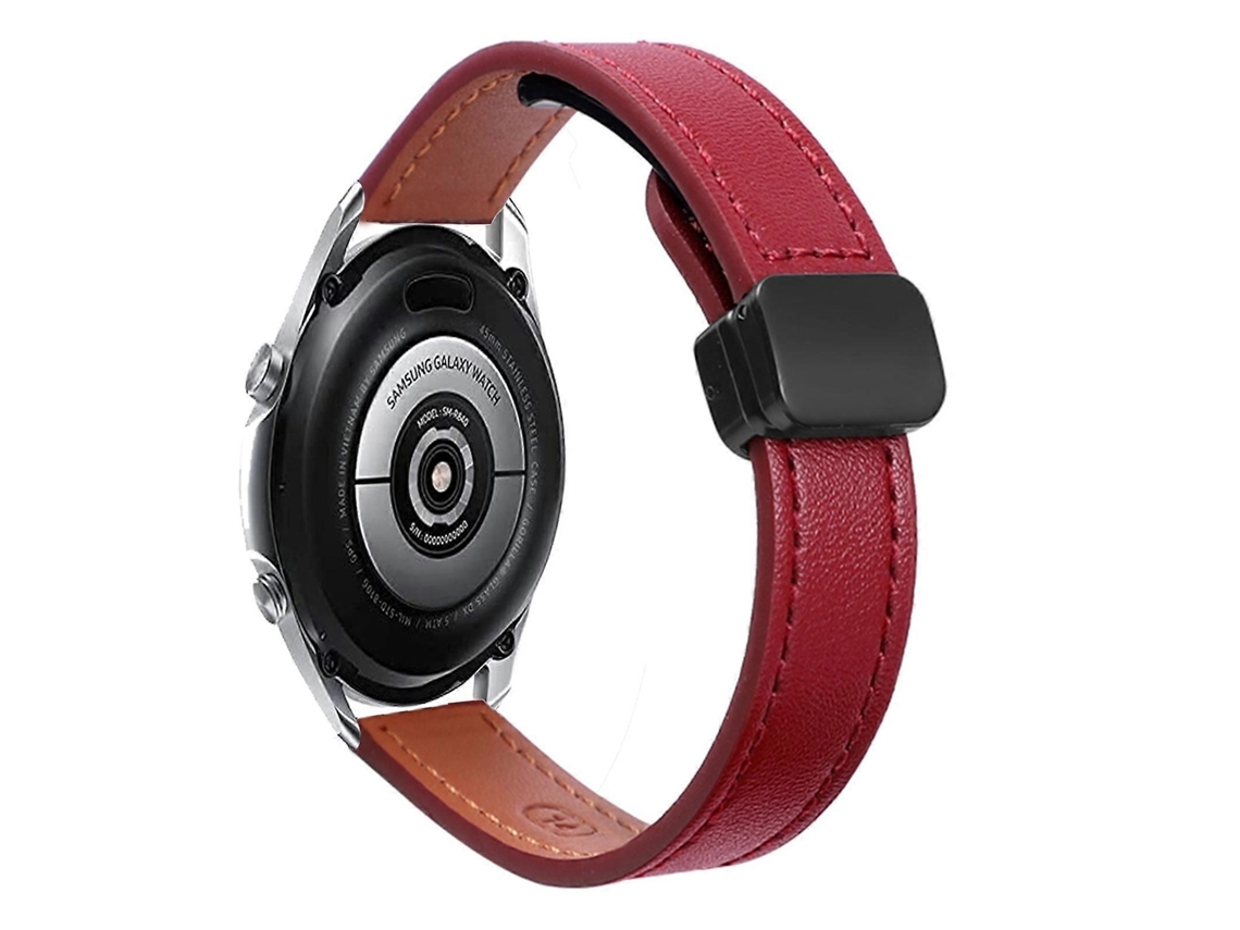 Pulseira De Relógio Em Couro De Microfibra Com Fecho Magnético Fino De 22 Mm