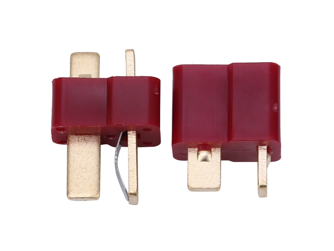 Laxiscreed 10 Pares De Conectores De Bateria De Íon De Lítio T-type Vermelhos, Dourados, Estilo Deans