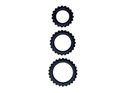 Cockring - Baile - Titan - Conjunto De 3 - Preto - Para Uma Melhor Ereção