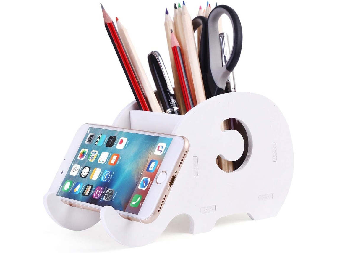 Porta Lápis Para Mesa Com Design De Elefante Bonito, Suporte Para Celular Organizador De Material De Escritório Igvtrade
