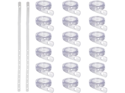 Tiras De Plástico Para Pendurar Roupas, Modelo 20 Unidades, Ideais Para Uso Doméstico E Em Lojas, Com Suporte Para