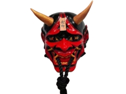 Ats máscara de Resina Cosplay Japonesa de Terror para Halloween e Animes, Disfraz de Demônio para Atsuações Cênicas