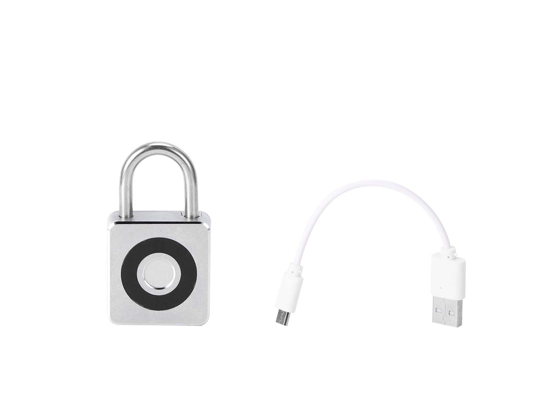 Laxiscreed Cadeado Digital Com Impressão Digital, Recarregável Por Usb E Desbloqueio Por Toque