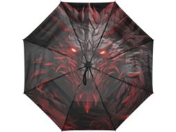 Guarda Chuva de Viagem automático cool red dragon resistente ao resistente tecido férias