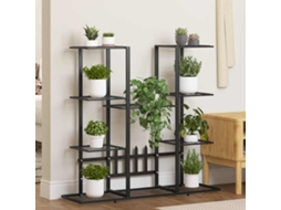 Vidaxl Suporte De Vasos 94,5x25x89 Cm Ferro Preto