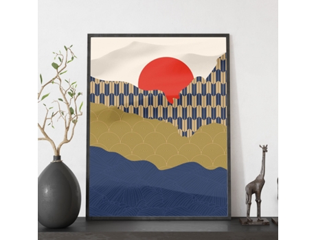 Póster Artemante NACNIC Pop. Amanhecer ilustrações artísticas modernas para decoração de interiores.