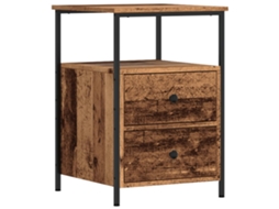 Bedside Cabinet, Bedside Cabinets Vidaxl Marrom Madeira Processada (n/a)