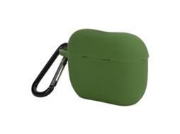 CAPA DE SILICONE PROTETORA PARA CARREGAMENTO DE FONES DE OUVIDO BLUETOOTH IOS EARBUDS PRO/III VERDE COM GANCHO