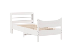 Estrutura Cama C/ Cabeceira 75x190 Cm Pinho Maciço MAISON EXCLUSIVE
