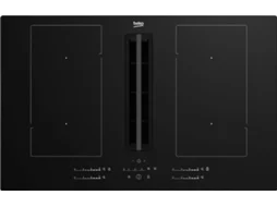 Placa Indução  BEKO HIXI84700UP com Exaustor ProSmart Combinado(Elétrica - 82 cm - Preto)