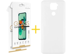 Kit Capa e 2 Películas Xiaomi Redmi 9 SKYHE Liso (Transparente)