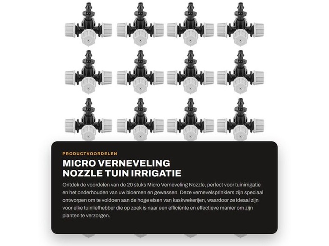 Accessórios De Irrigação - Nozzle De Pulverização 20 Unidades - Bico Micro - Sopro - Accesórios De Jardim/alumínio - Alta Qualidade Abs - Peso Leve/du