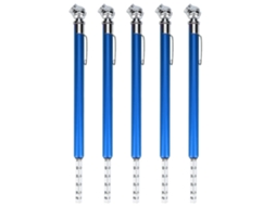 5 Peças Medidor De Pressão De Pneus Em Forma De Caneta 10-100 Psi Para Carro Moto Azul