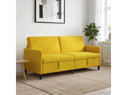 Vidaxl Sofa Com Armazenamento Amarelo 192 X 78 X 87 Cm Poliéster