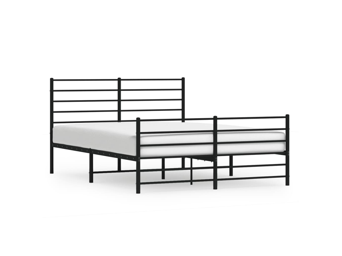 Bed Frame, Bed Frames Vidaxl Preto Aço (160 X 200 Cm)