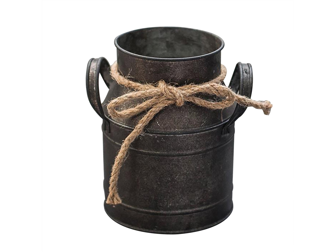 Vaso De Metal Alto Retro Resistente Para Flores Casa