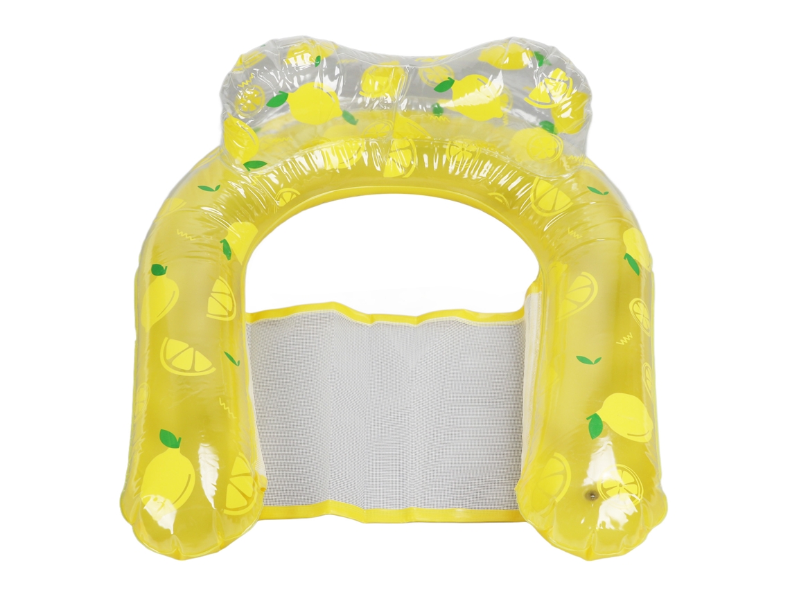 Primerox cadeira Flutuante Inflável de Mesh em Forma de U para Piscina Adulto Pvc Amarelo