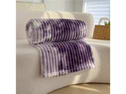 Manta de Flanela Fansu com Estampa Tie dye Felpuda Listrada para Cama Ou Sofá Fofa Quente Macia e Grossa Todas