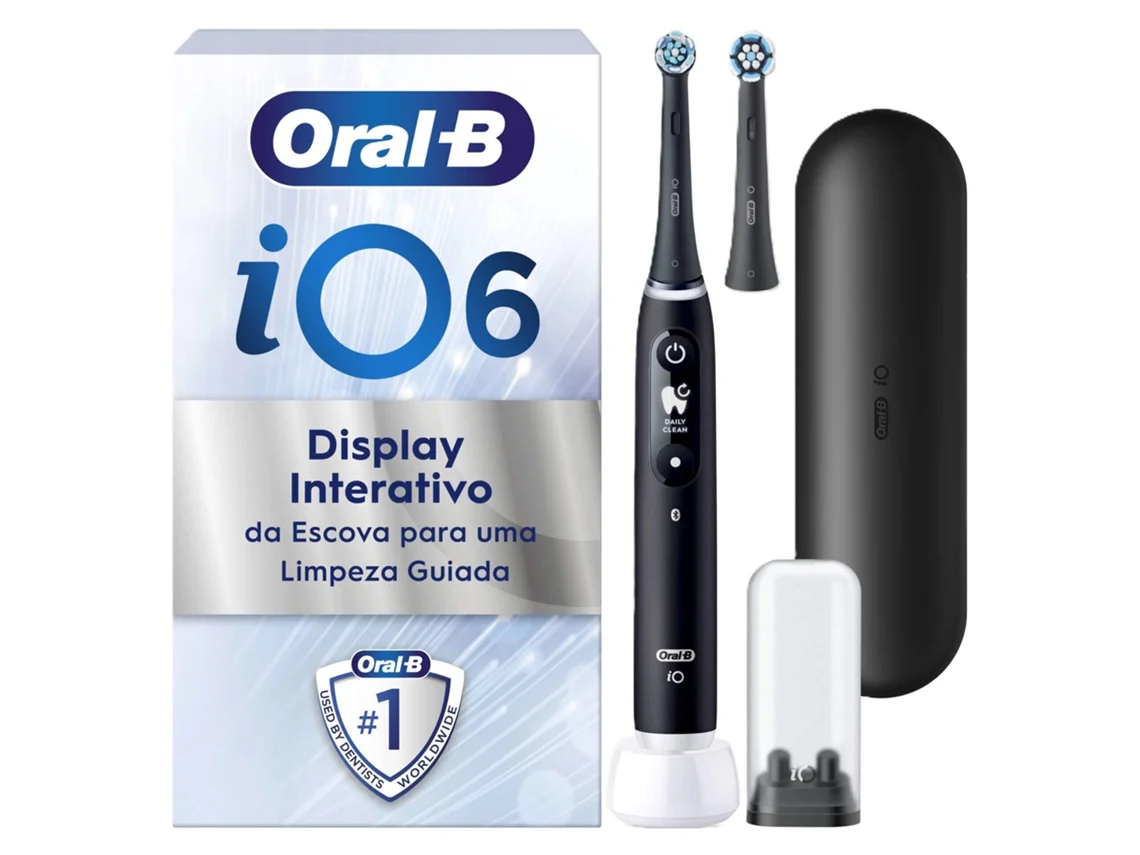 Escova De Dentes Elétrica Io6 Preta Oral B