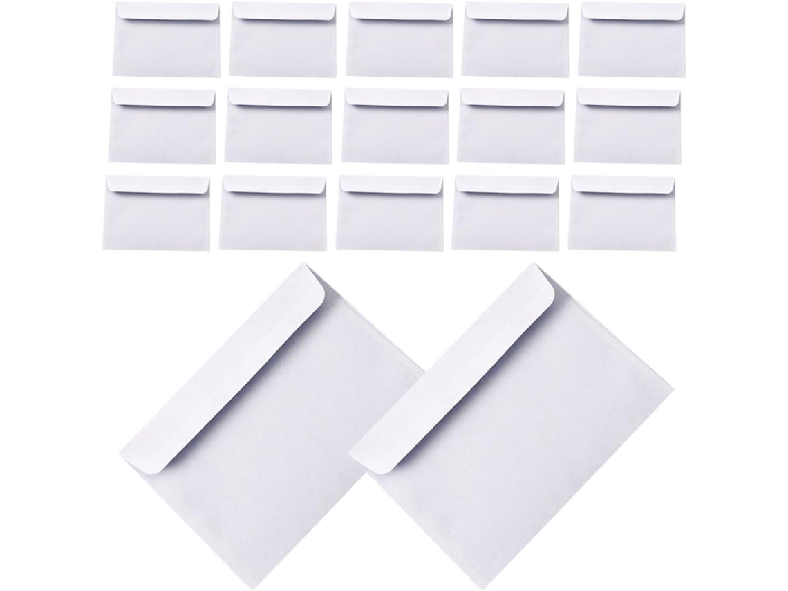 Alipis 100 Envelopes de Papel Branco para Escritório com Fecho Autoadesivo, Tamanho Conveniente Documentos com