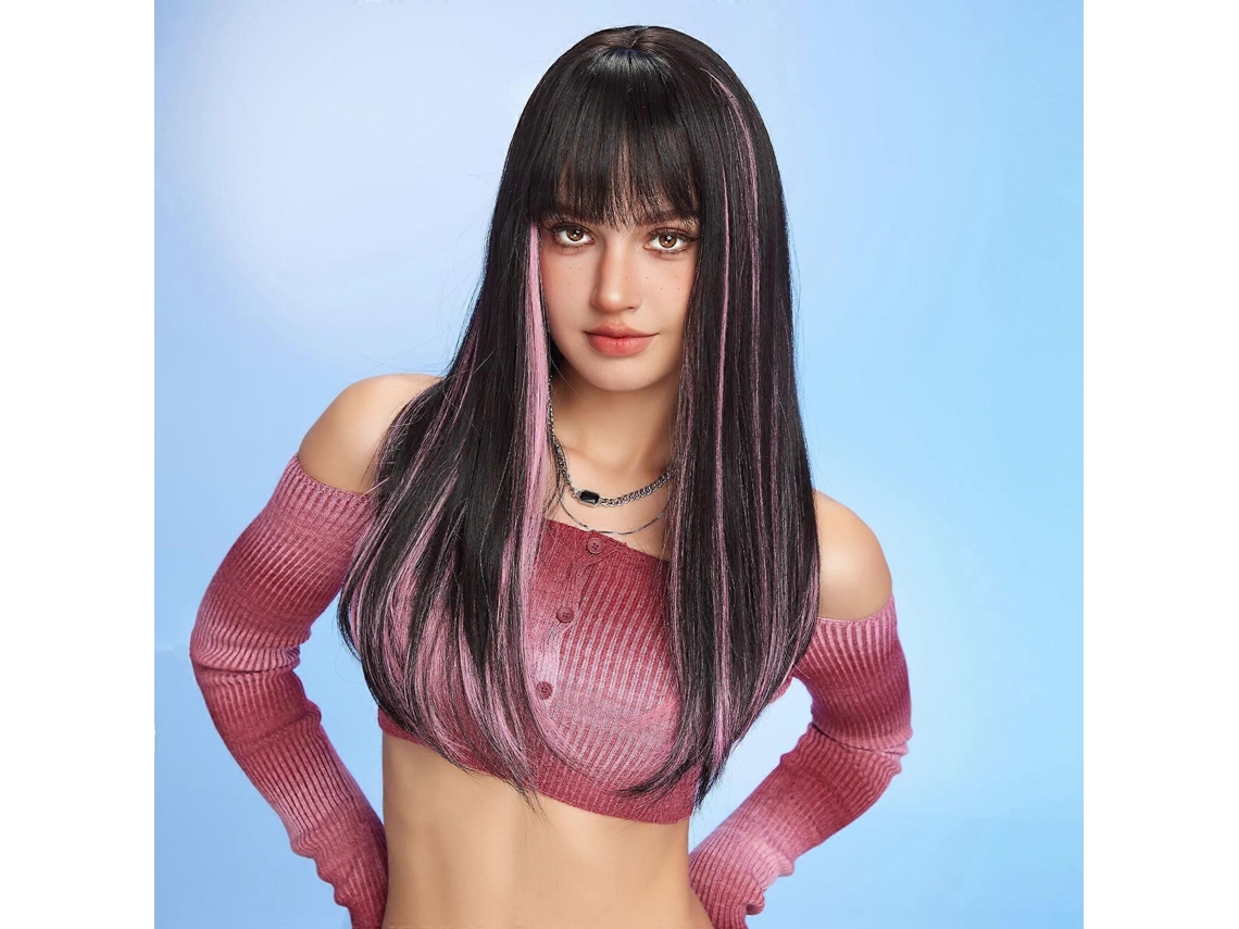 Peruca Feminina Lisa, Realista e com Aparência Natural, Ideal para Cosplay, Festas e Uso Diário. TAISHENGDA