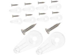 Uonlytech 25 Grampos De Fixação Plástico Para Vidro Com Parafusos Pain