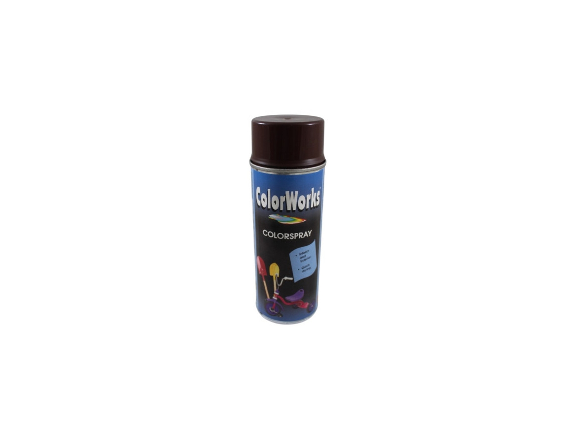 Tinta Spray Sintética Cw 400ml Castanho Choco Ral.8017 COLORWORKS