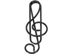 Conjunto de 100 clipes de papel em formato de notas musicais, clipes de metal para computador, mesa, escola, caderno, pretos.