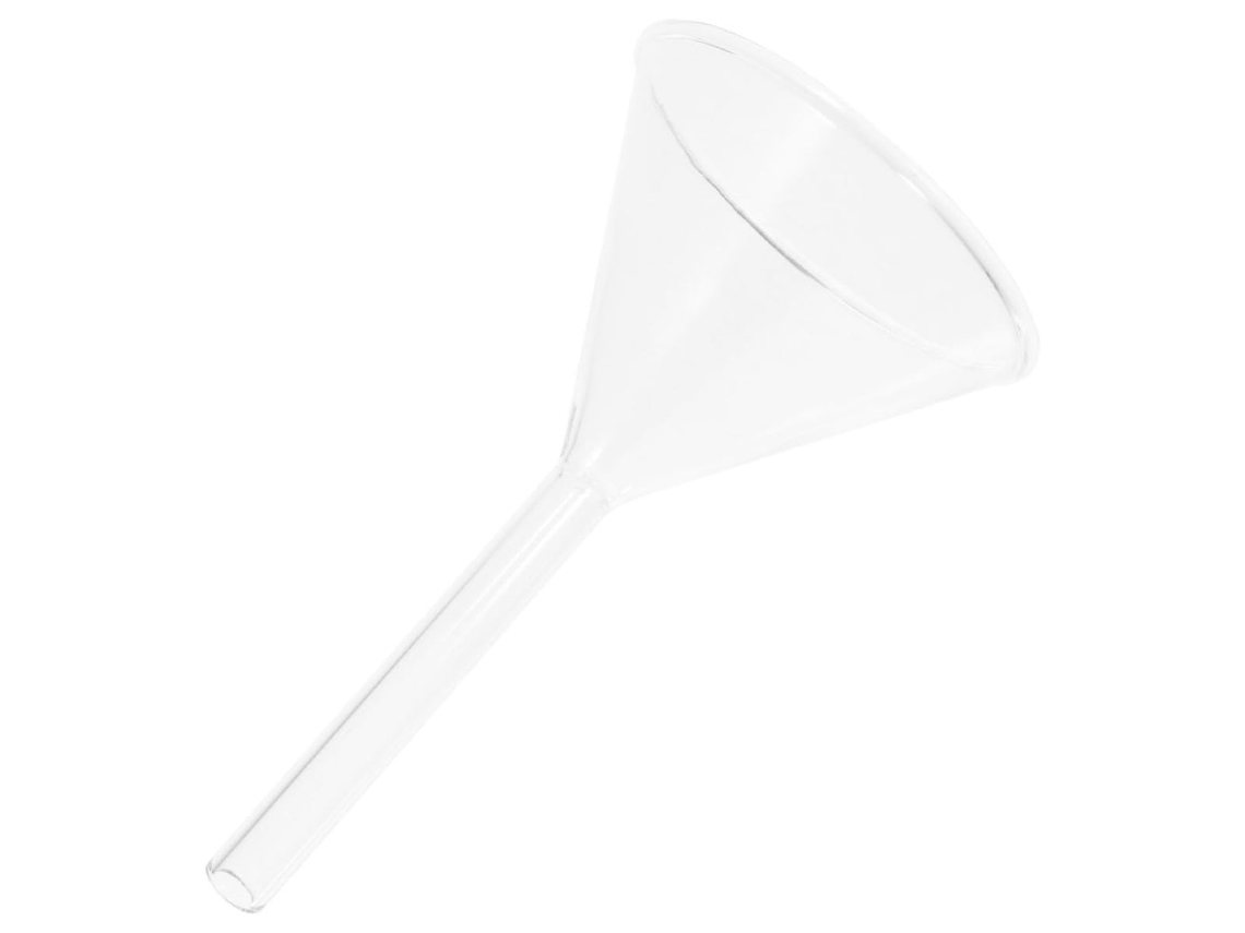 Funil De Laboratório Em Vidro Transparente Betooky 75mm, Funil Triangular Estável E Resistente A Altas Temperaturas Para