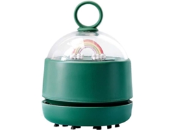 Aspirador de Mesa Portátil, USB, Recarregável, 71x71x97mm, Verde, com 2 Níveis de Sucção | S/MARCA