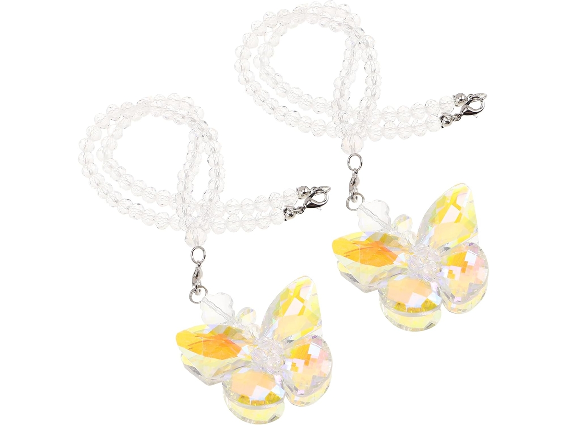 Conjunto De 2 Peças De Pingentes De Cristal Para Decoração De Interiores De Carros.