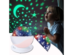 Projetor de Luz Noturna Led, Projetor de Estrelas Giratório, Luz Galáxia, Projetor de Teto Usb Infantil Rosa BRILVIBERA