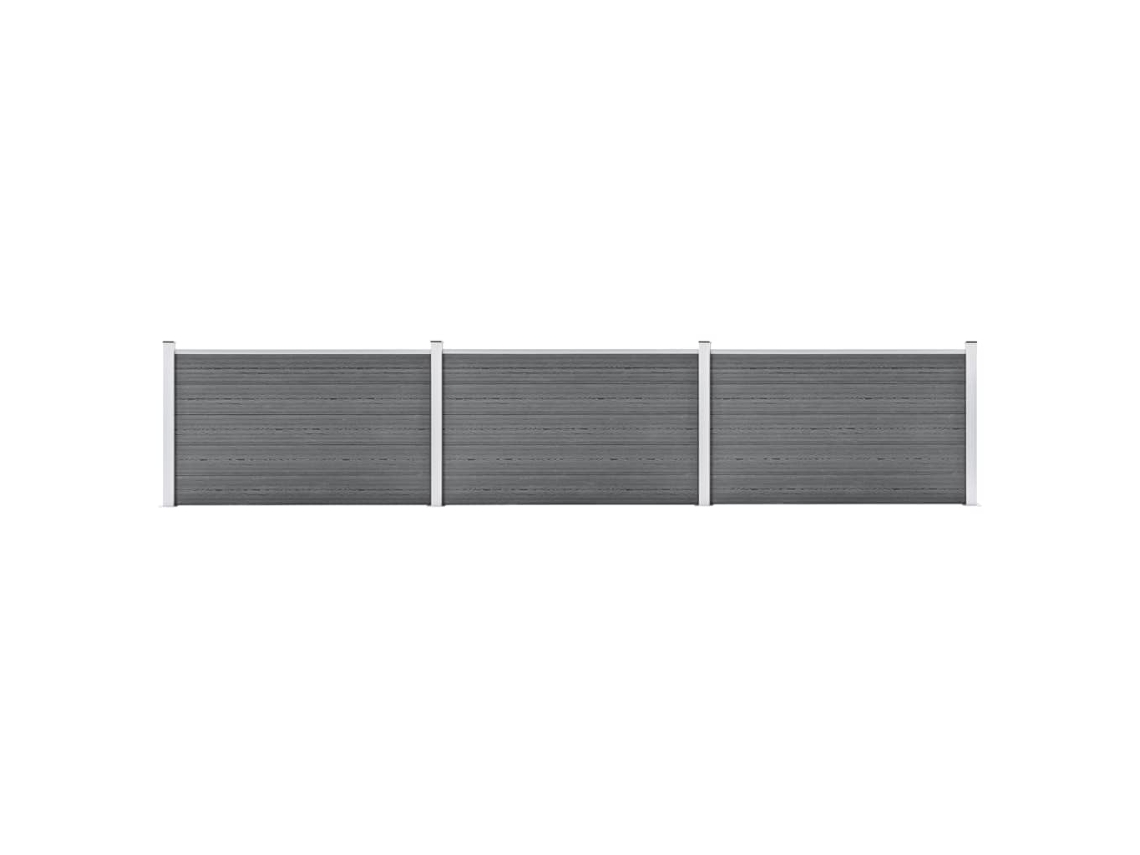 Painel De Vedaã§ã£o Para Jardim 526x106 Cm Wpc Cinzento DKD HOME DECOR