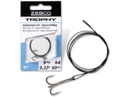 Cabo de Aço com Anzol Triplo ZEBCO Trophy Trace 7X7 Expert 50 cm / 6 kg