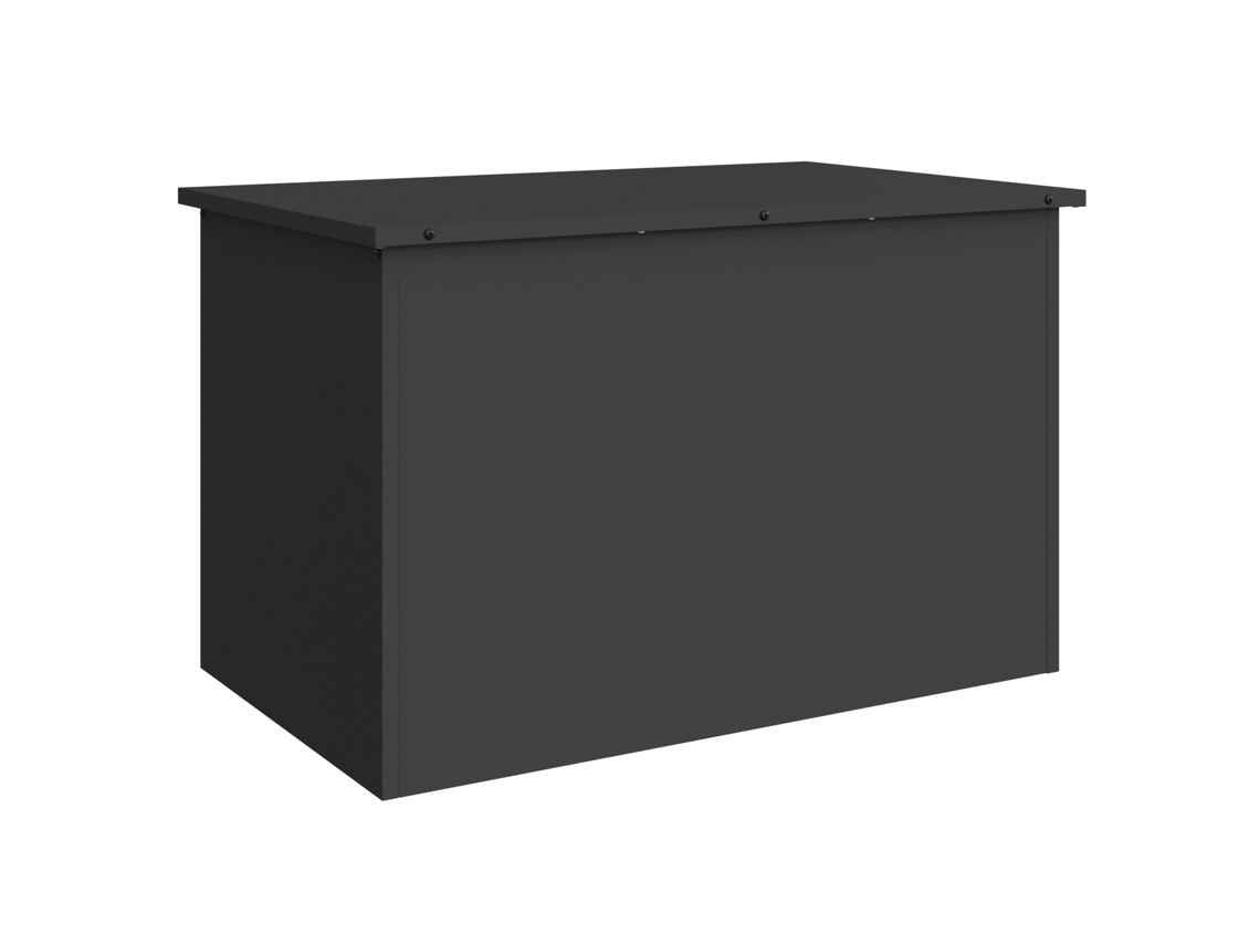Conjunto 1 Caixa Externa Vidaxl Preto Aço (80 X 50,5 X 50 Cm)