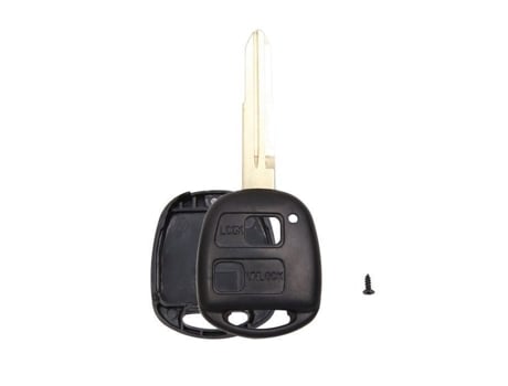 Capa de chave Vocoste para Toyota Avensis Celica Corolla Camry Echo Kluger Land Cruiser com controle remoto e 2 botões, substituição de capa de lâmina
