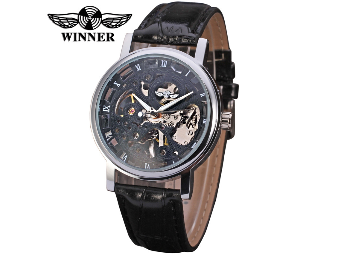(estilo 3) Relógio Mecânico Manual Esqueleto Banhado A Ouro, Esportivo, Para Uso Profissional E Casual, Com Pulseira De Couro.