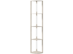 Luminária Chão Led Prateleira Canto 4 Níveis Carvalho 41x30x164cm VELTRIX